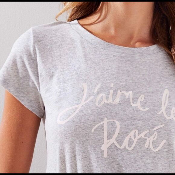 NWOT Loft “J’aime le Rose” Top - Picture 3 of 6